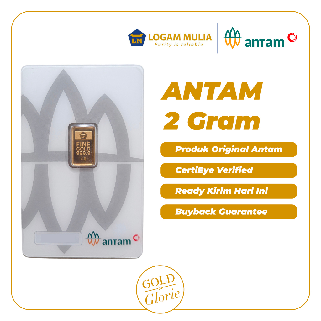 ANTAM Logam Mulia Emas Antam 2 Gram CertiEye 999.9