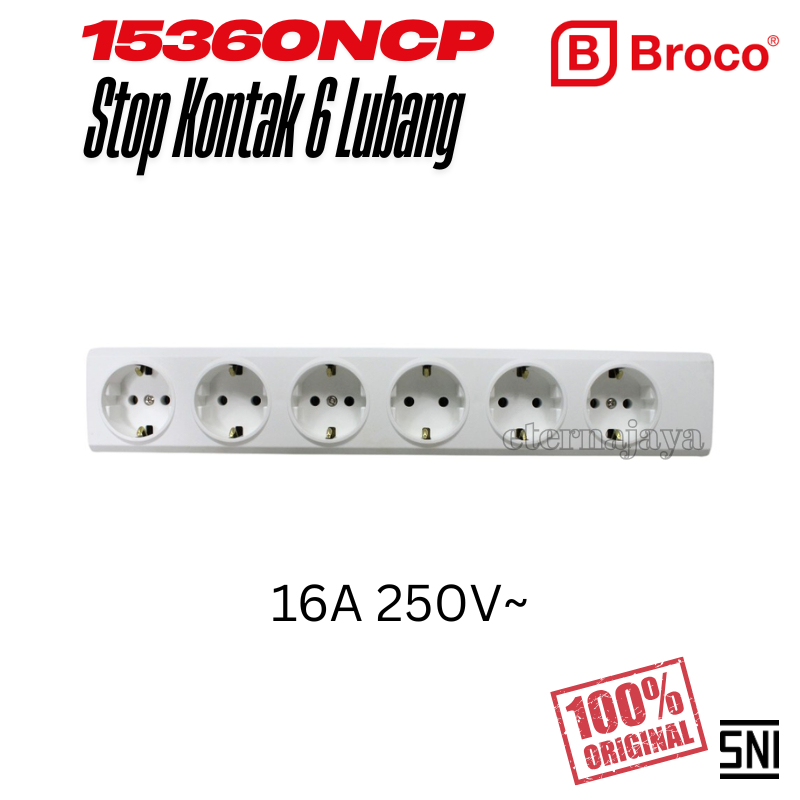 BROCO Stop Kontak 6 lubang NCP 15360
