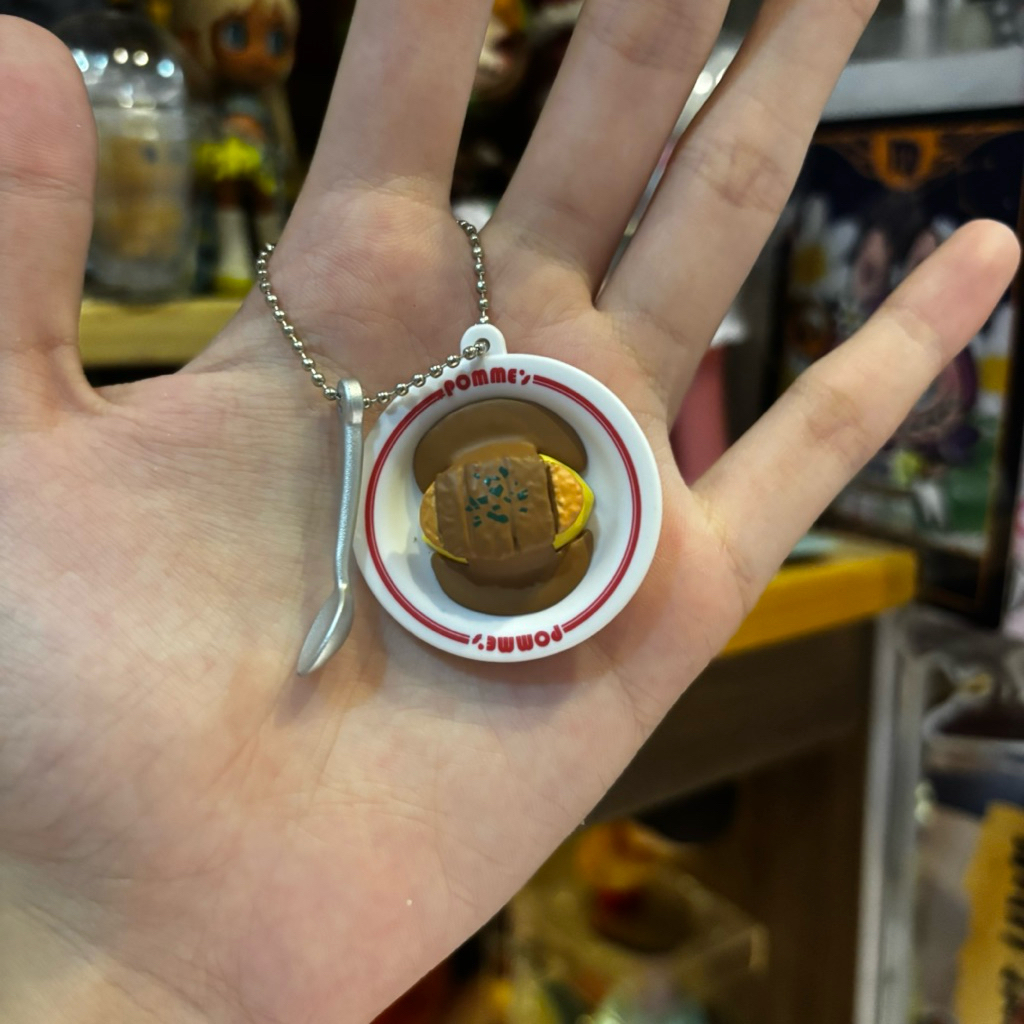 (READY) Gashapon food Miniature Keychain - Curry Omurice