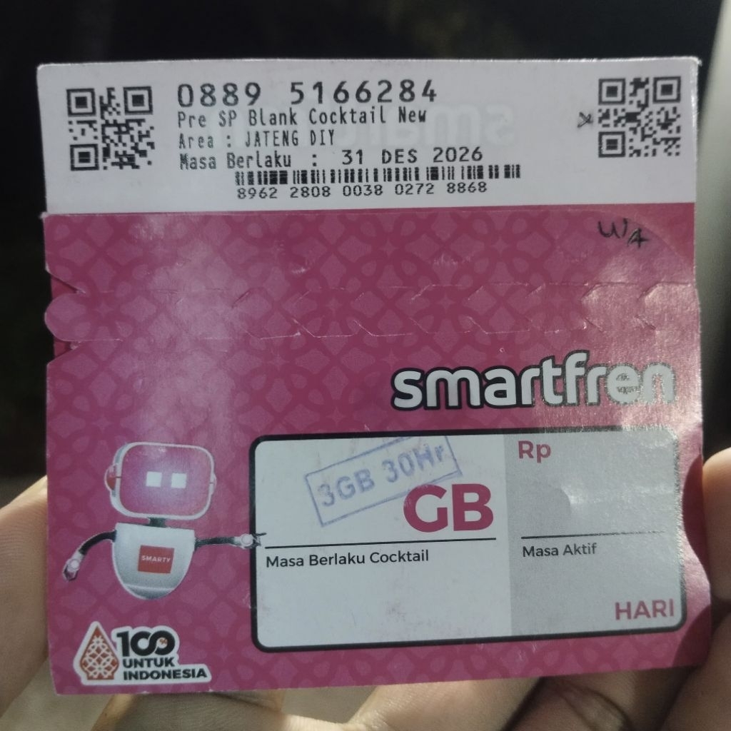 Perdana Smartfren 3GB ONLY ORDER