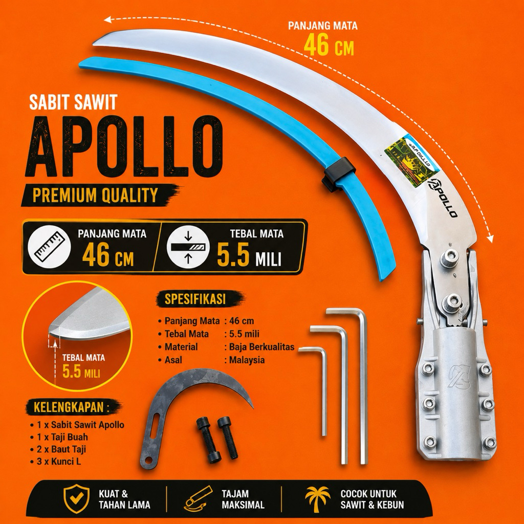 NEW SET EGREK APOLLO HYBRID ORIGINAL- Sabit Sawit berkualitas buatan malaysia