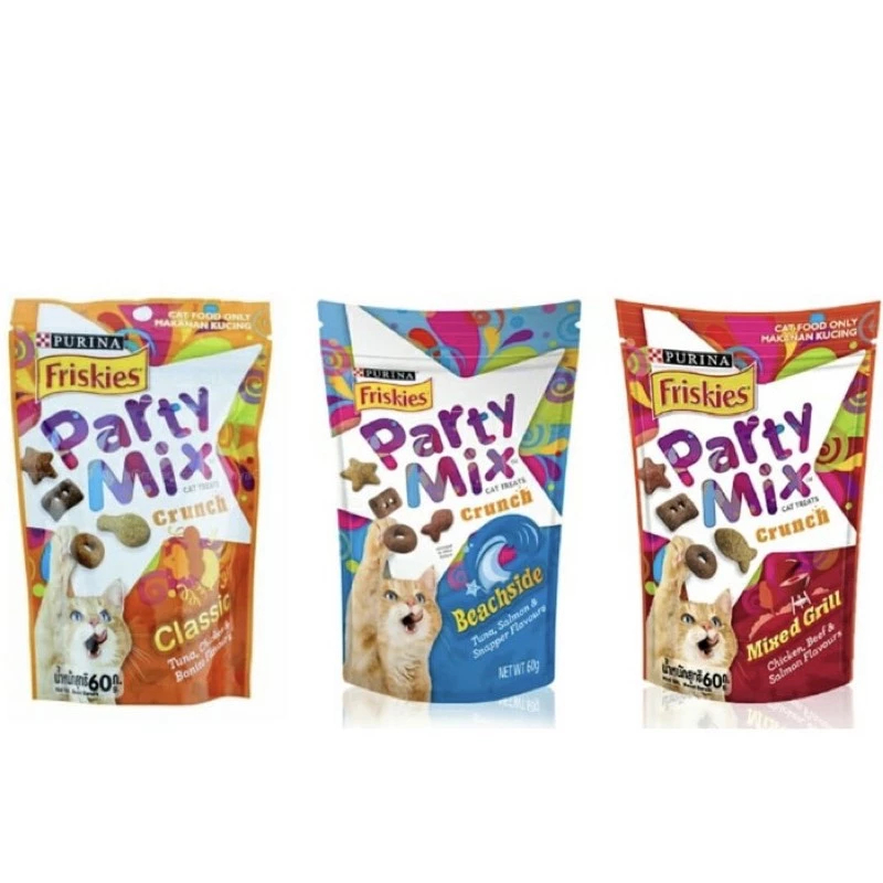 Friskies PARTY MIX Snack Kucing 60g (KHUSUS BATAM)