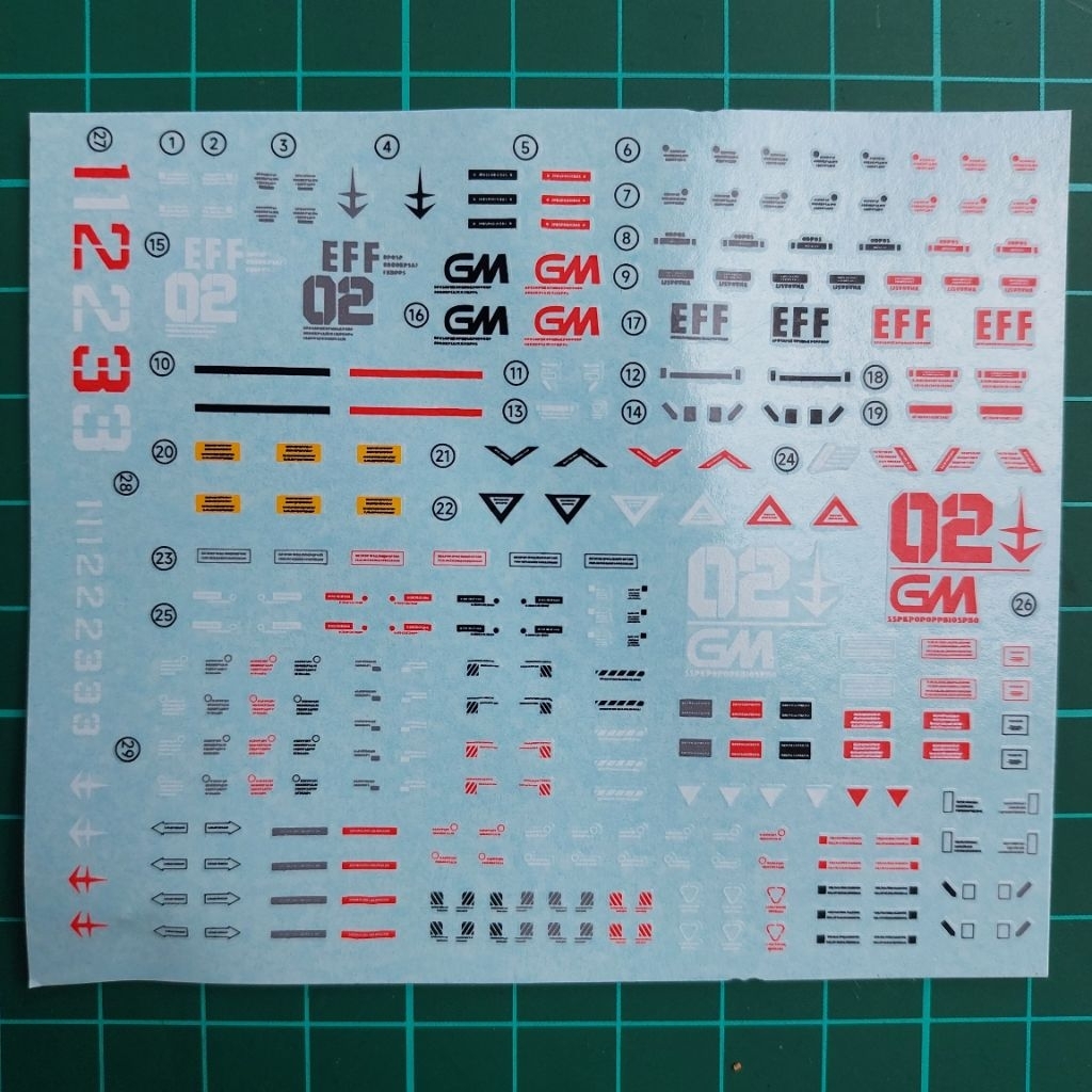 Water Decal HG GM Spartan