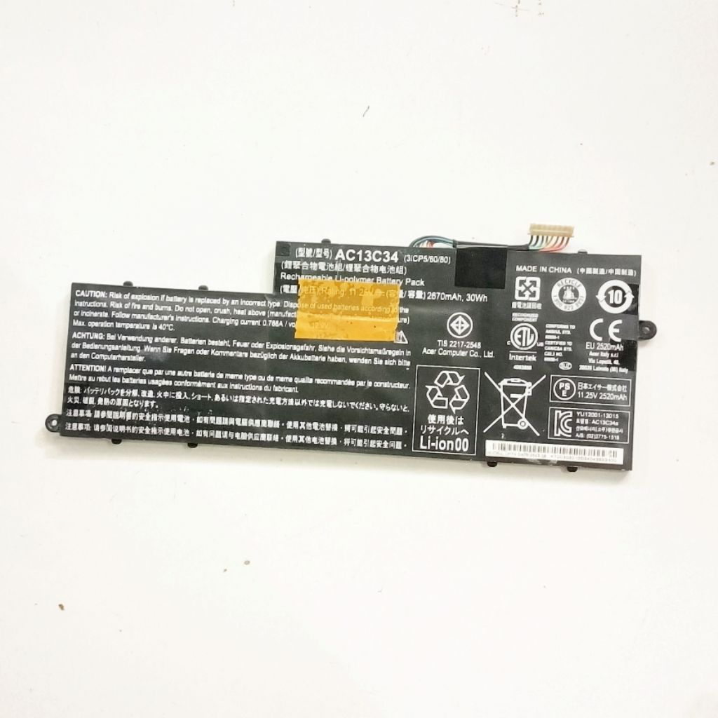 Baterai Polymer Baterai Laptop Rusak