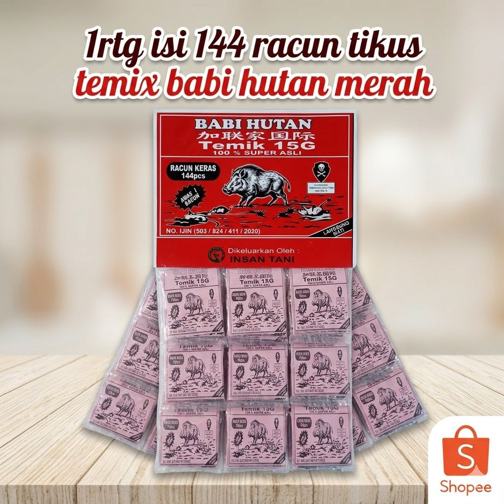 1rtg isi 144 racun tikus timex babi hutan merah