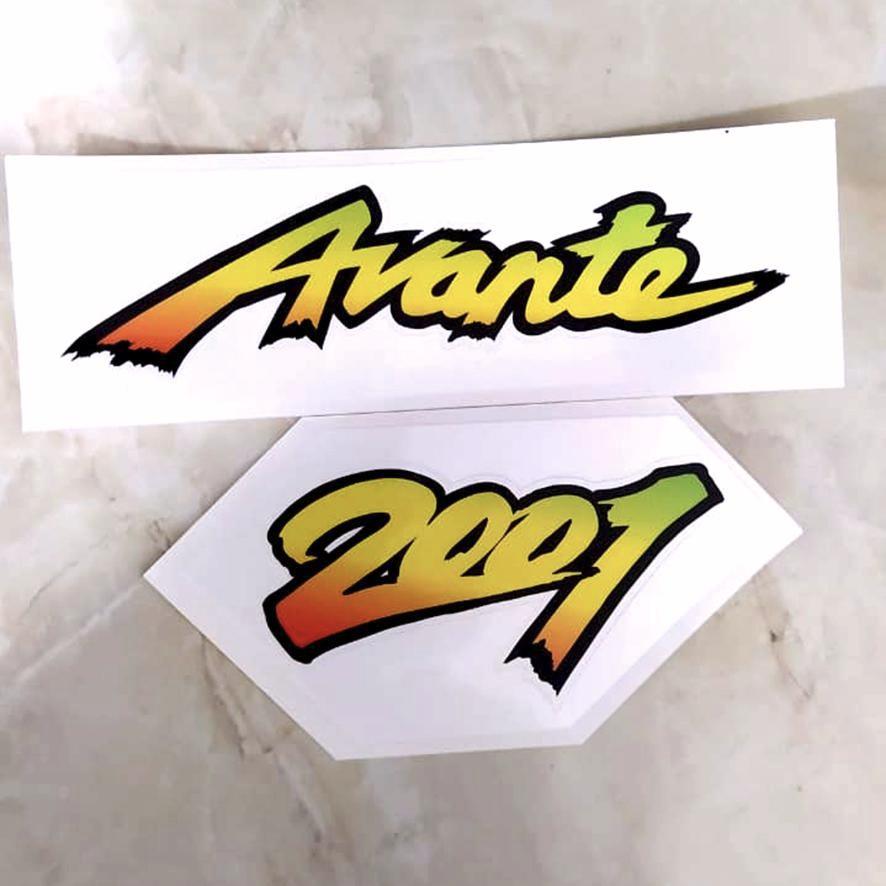 Stiker Avante 2001 Untuk Track - Uk 48x210 mm