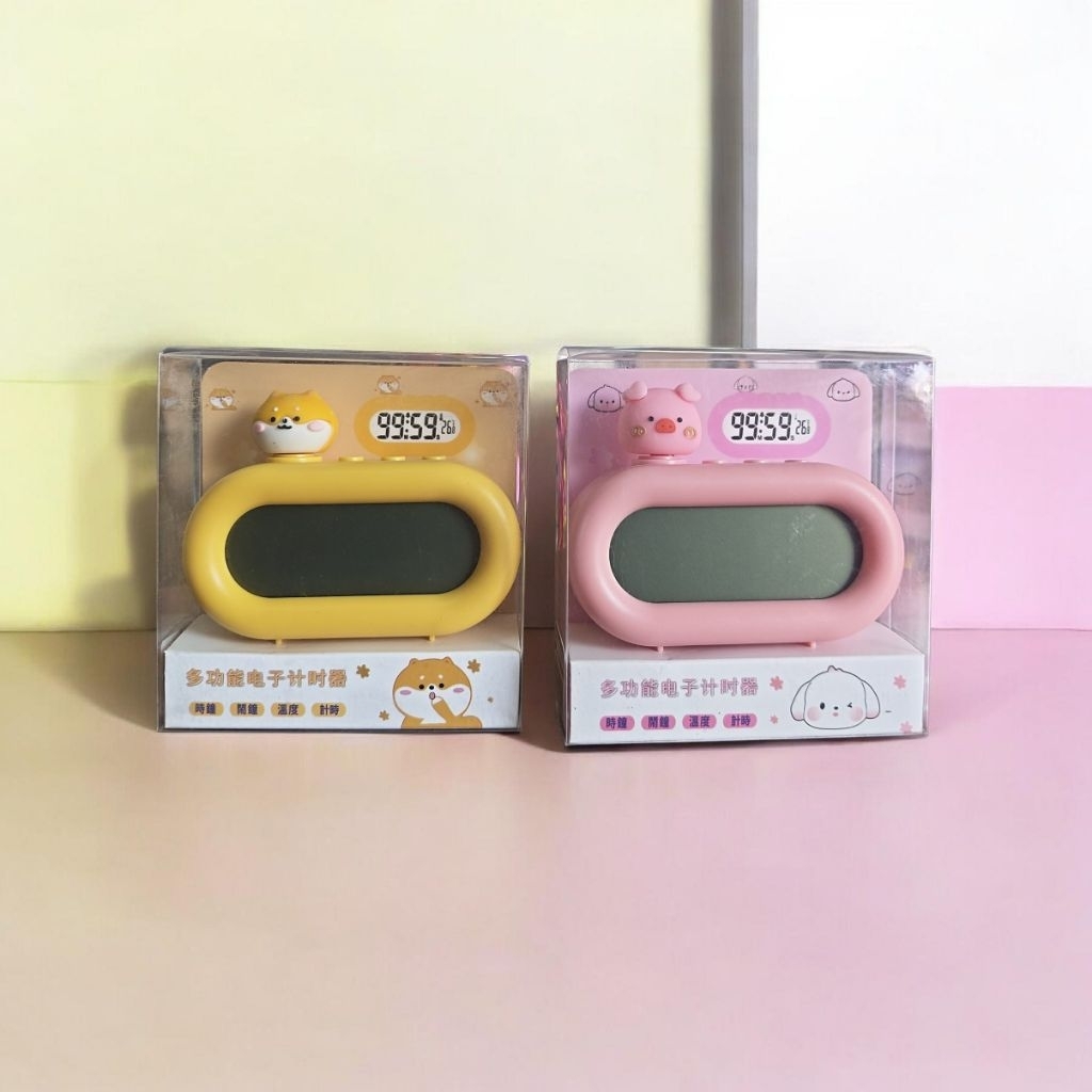 Jam Weker Meja Digital Karakter Lucu