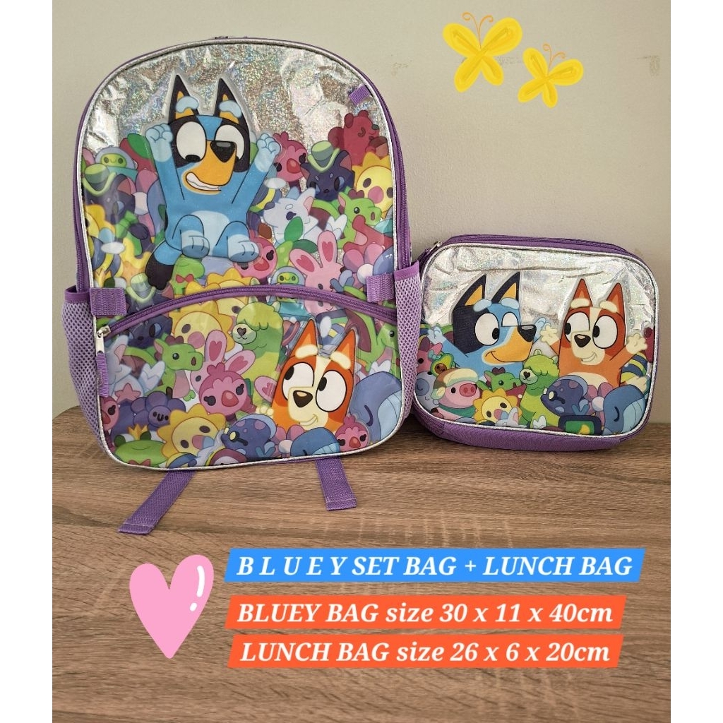 tas ransel karakter blueyy lunch bag bluey tas smiggle bluey tas karakter 3D kartun bluey tas sekola
