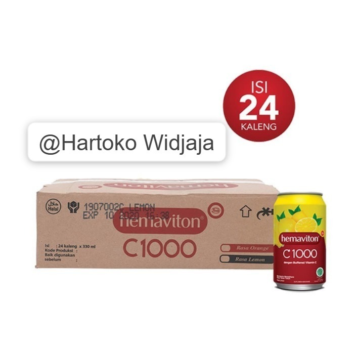 HEMAVITON KALENG C 1000 LEMON 330ML DUS ISI 24 KALENG
