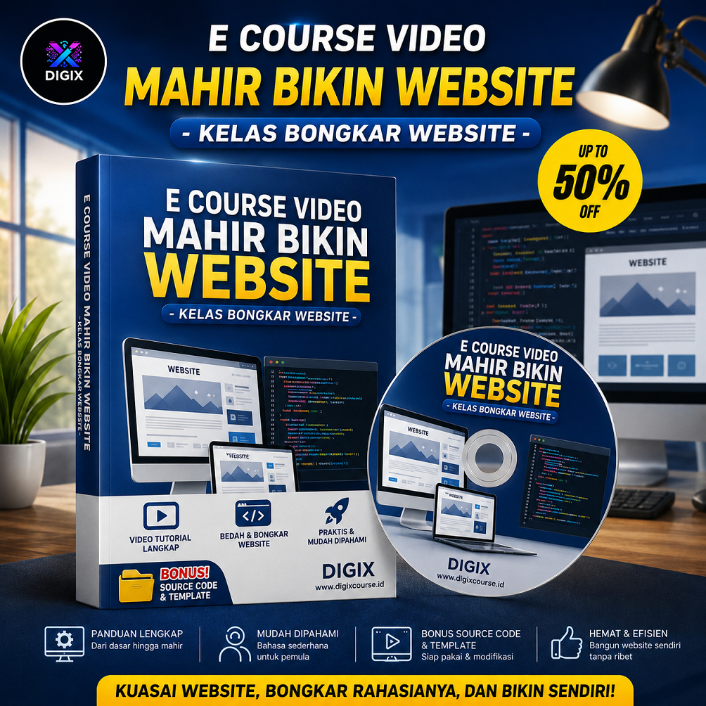 E COURSE VIDEO MAHIR BIKIN WEBSITE - KELAS BONGKAR WEBSITE