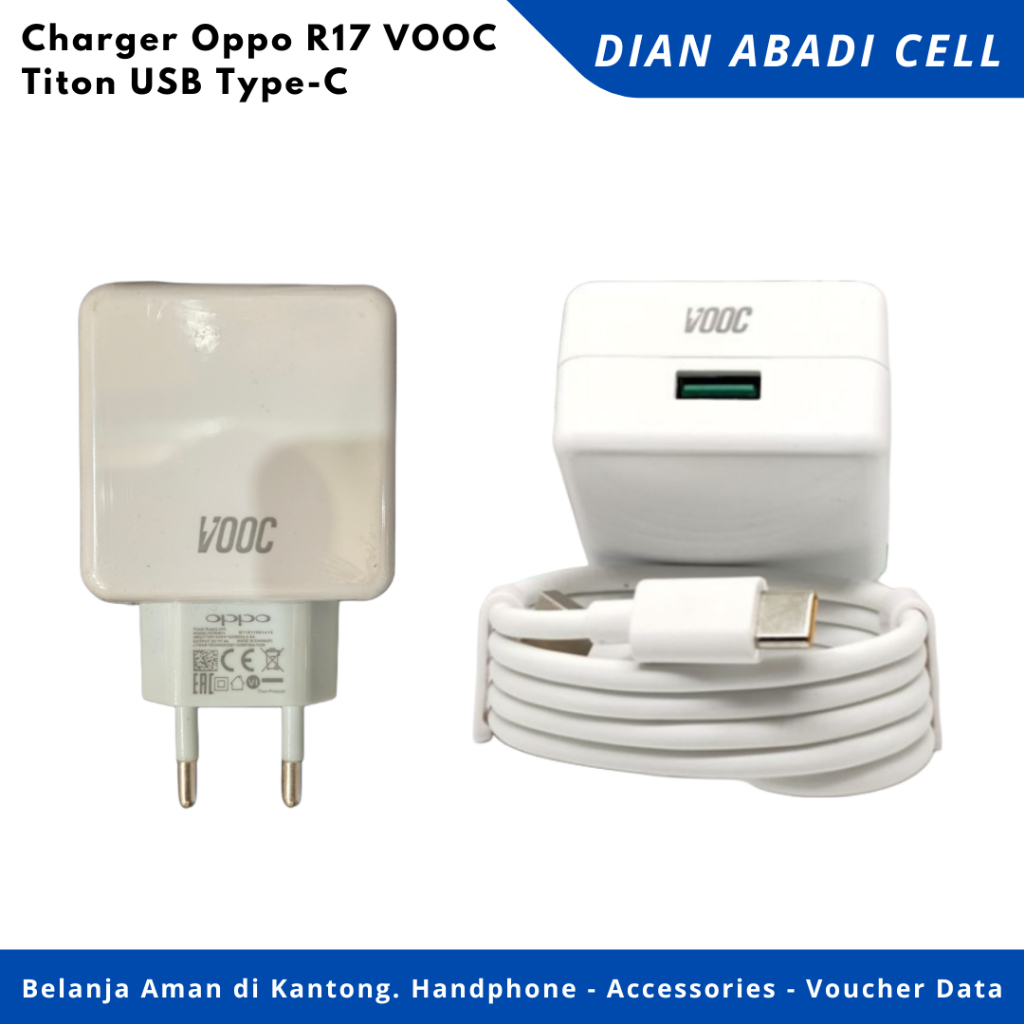 Charger Oppo R17 VOOC Titon Type C Fast Charging