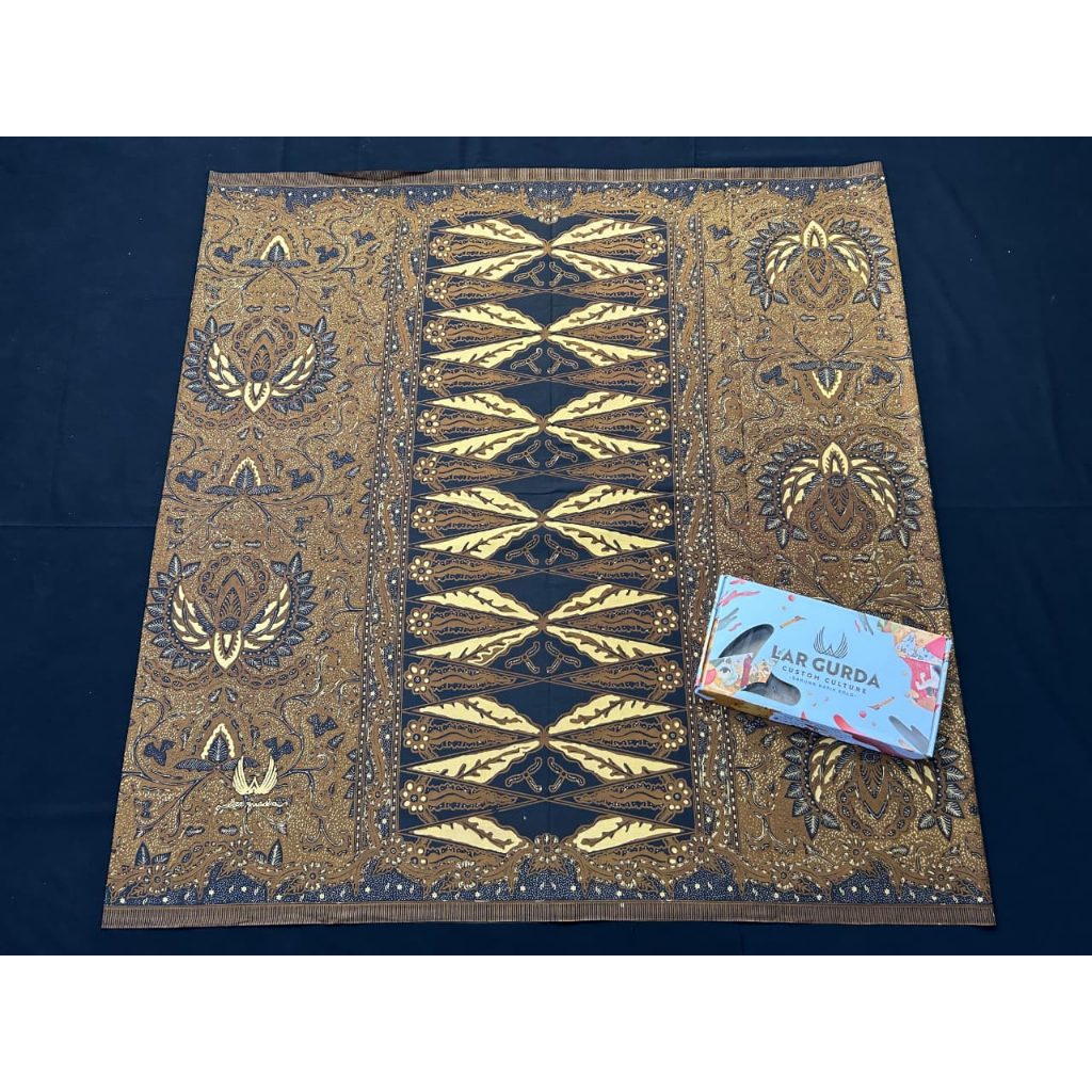 Sarung Batik Lar Gurda Kesikan Autentik Motif Parang Urek Hitam Premium