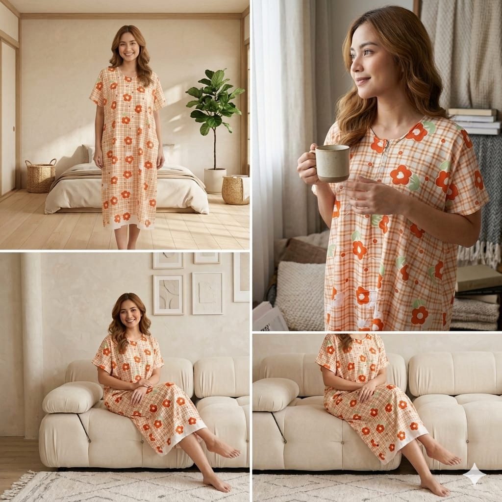Daster rayon premium rijek motif jumbo busui