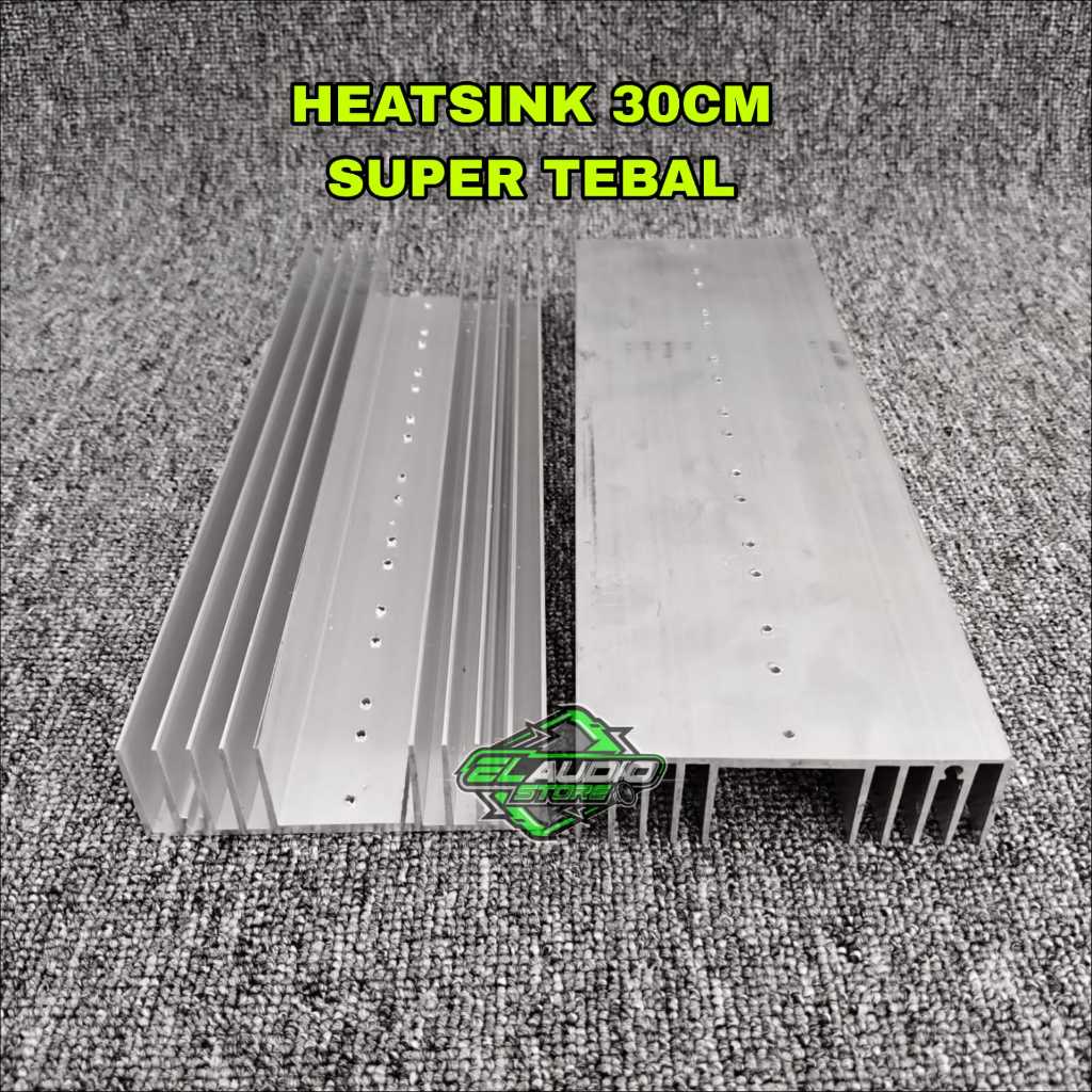 Heatsink Transistor Final 5sirip Panjang 30cm Super / Heatsink Toshiba Sanken MJL TIP - Tebal Super 