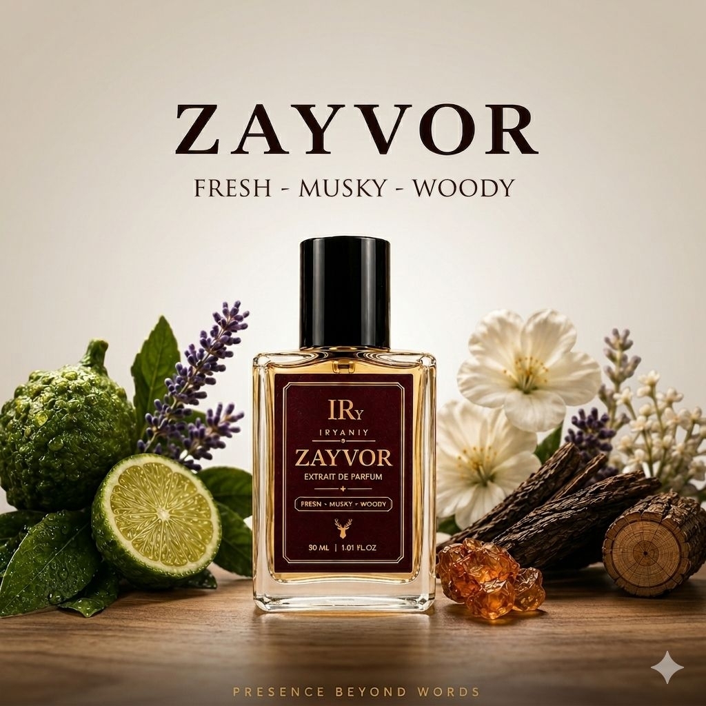 ZAYVOR Extrait De Parfum 30ml by Iryaniy | untuk Pria Wanita | Aroma Fresh Musky Woody Premium dan T