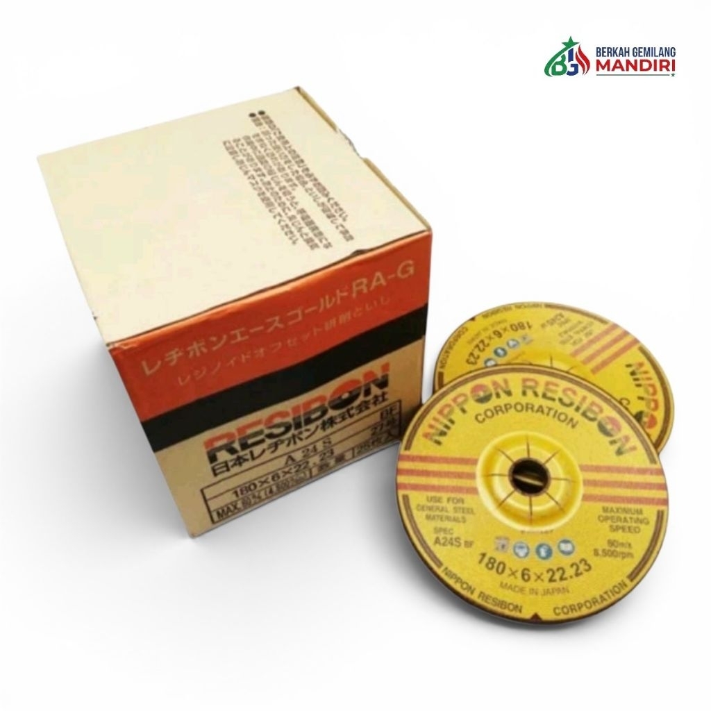 Batu Gerinda Poles 7" Nippon Resibon NR / Mata Gerinda Slep 7 Inch Nippon Resibon Berkah Gemilang Ma