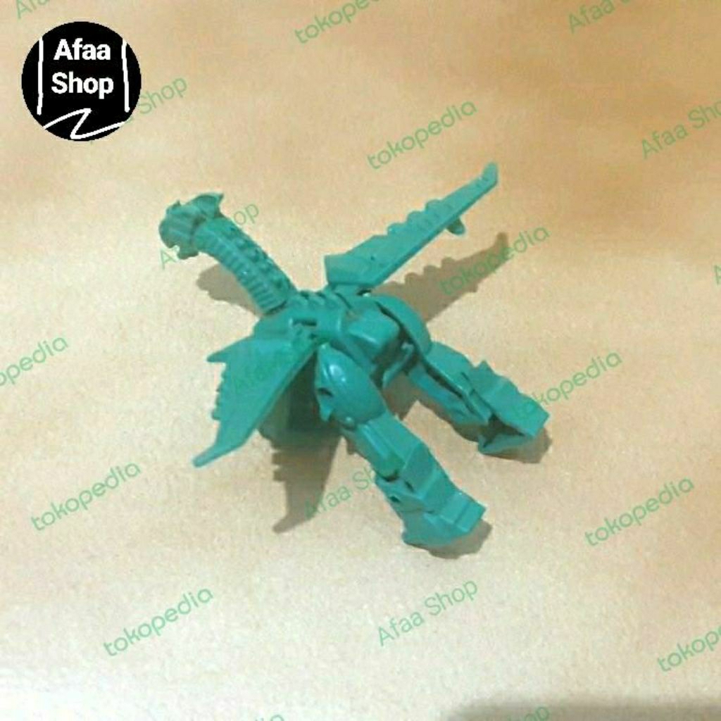 Mainan preloved lotte robot deformation naga plastik bongkar pasang