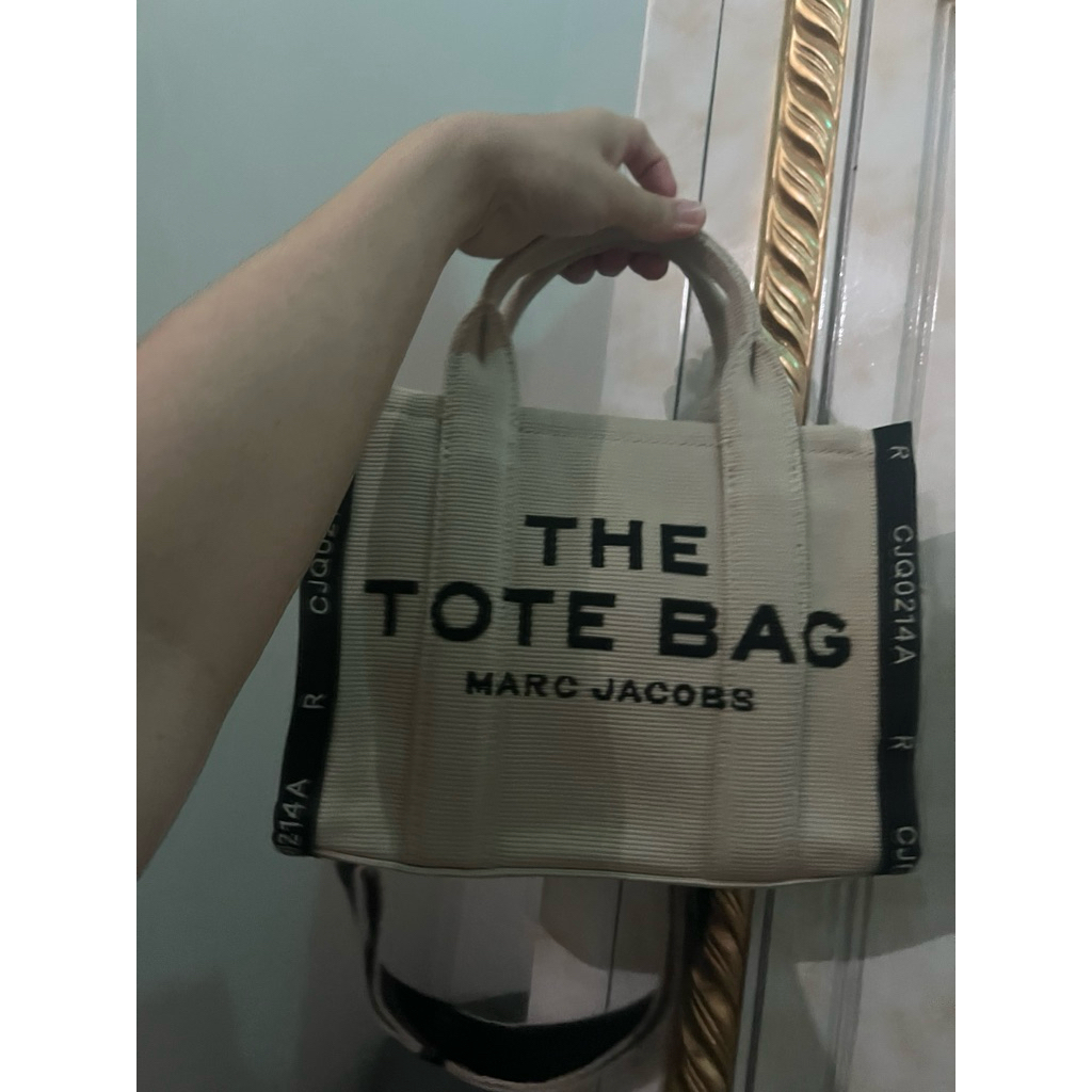 preloved original marc jacobs canvas tote bag