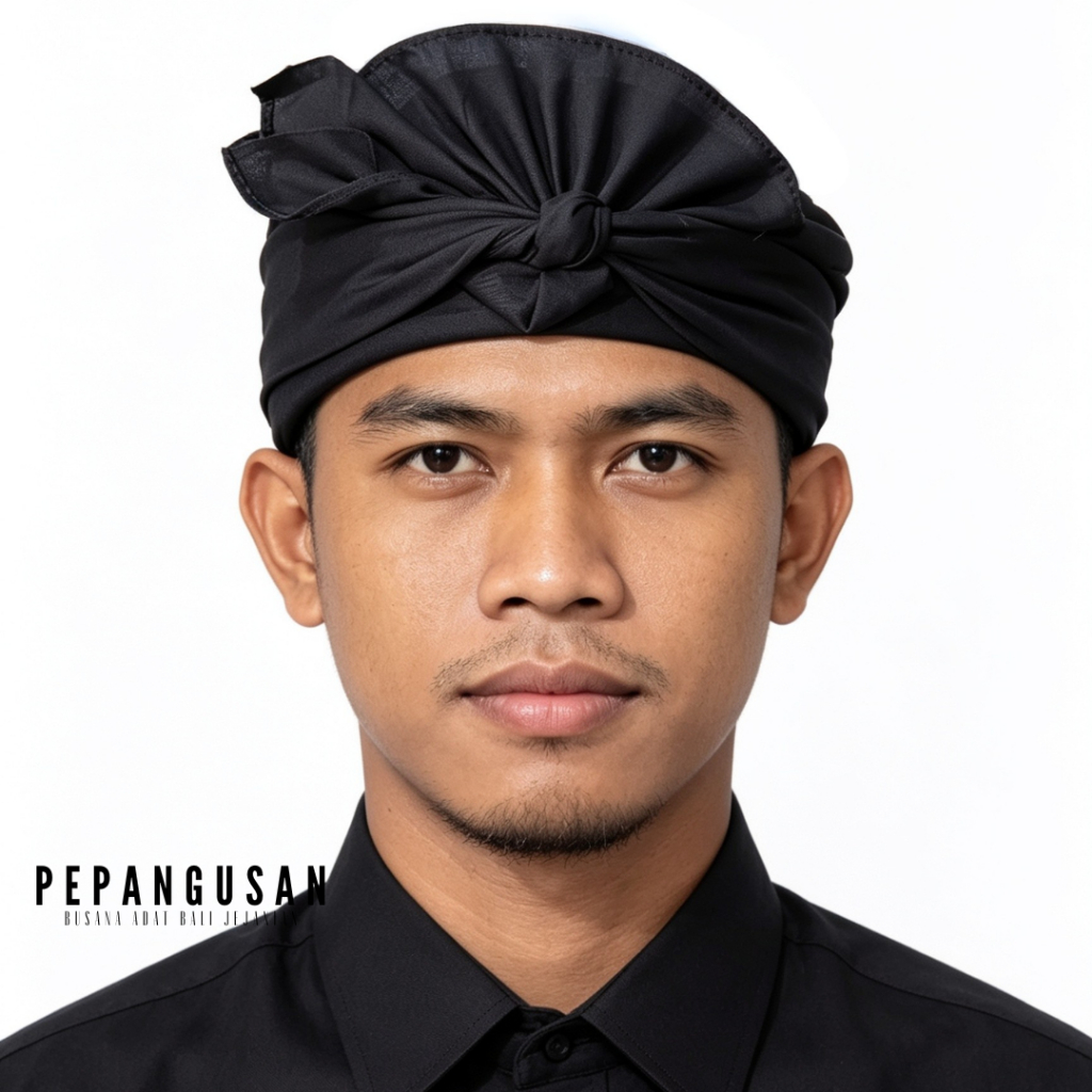 Pepangusan Bali - Udeng Selem Polos / Udeng Hitam Selem Lembaran / Udeng Hitam Selem Jadi