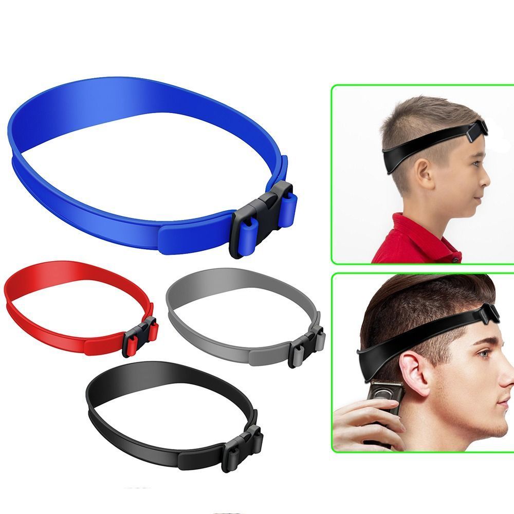Alat Potong Rambut Pria - Panduan Potong Rambut Silikon Merah, 63cm