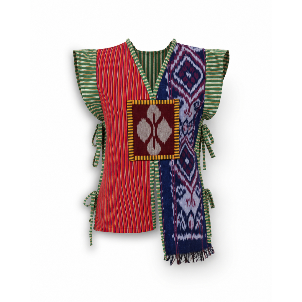 Ethnic Chic Gallery Nirmala Vest Tenun Asimetris Modern / Rompi Wanita Premium Kontemporer