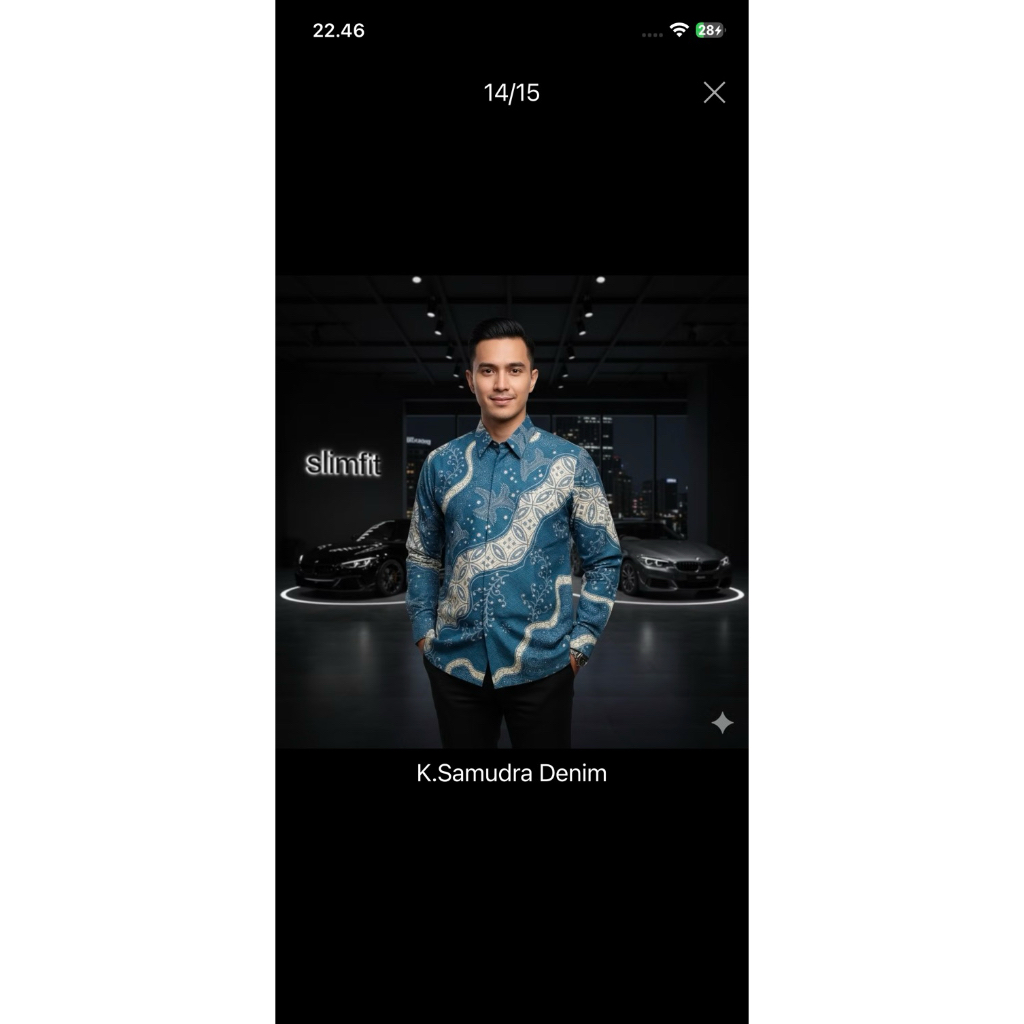 batik biru denim
