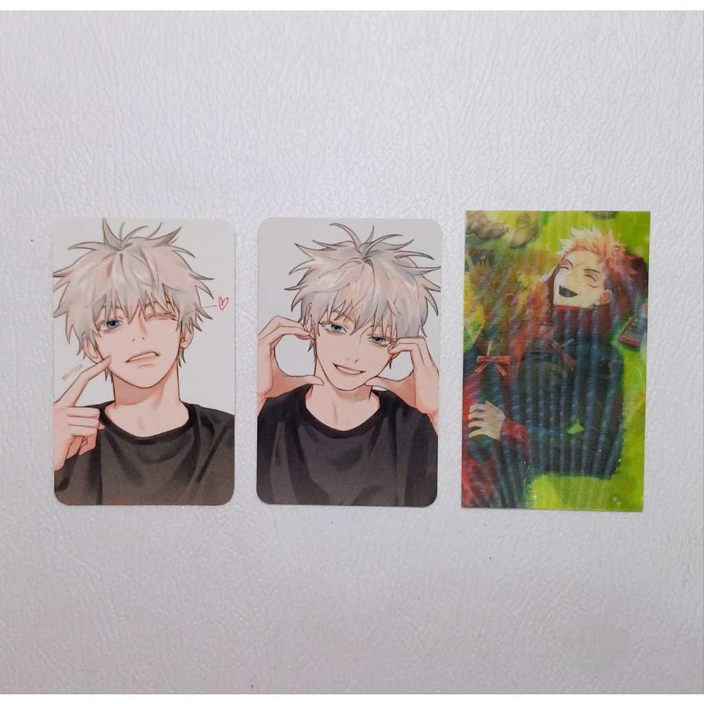 jujutsu kaisen — fanmade photocard gojo satoru by popi25700, lenticular card yuuji