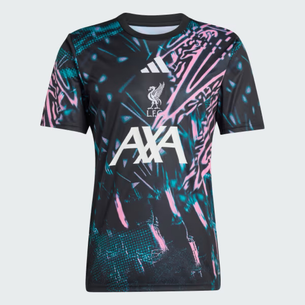 adidas Jersey Liverpool FC 25/26 Pre Match Black EQT Green Semi Pink Glow BNWT Original Resmi KB1447