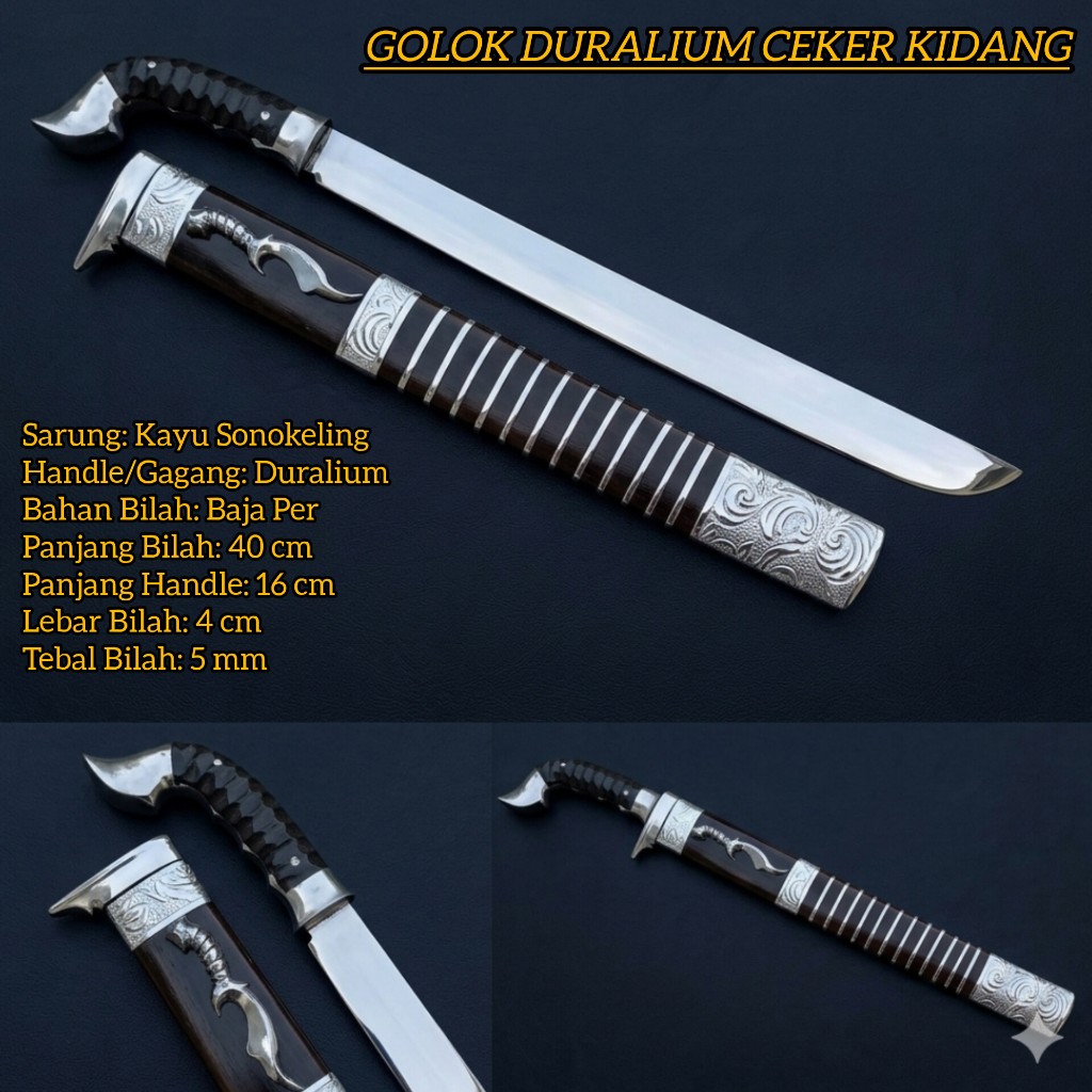 GOLOK CIBATU DURALIUM CEKER KIDANG PREMIUM