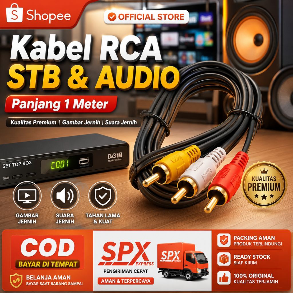 Kabel RCA untuk STB & Audio