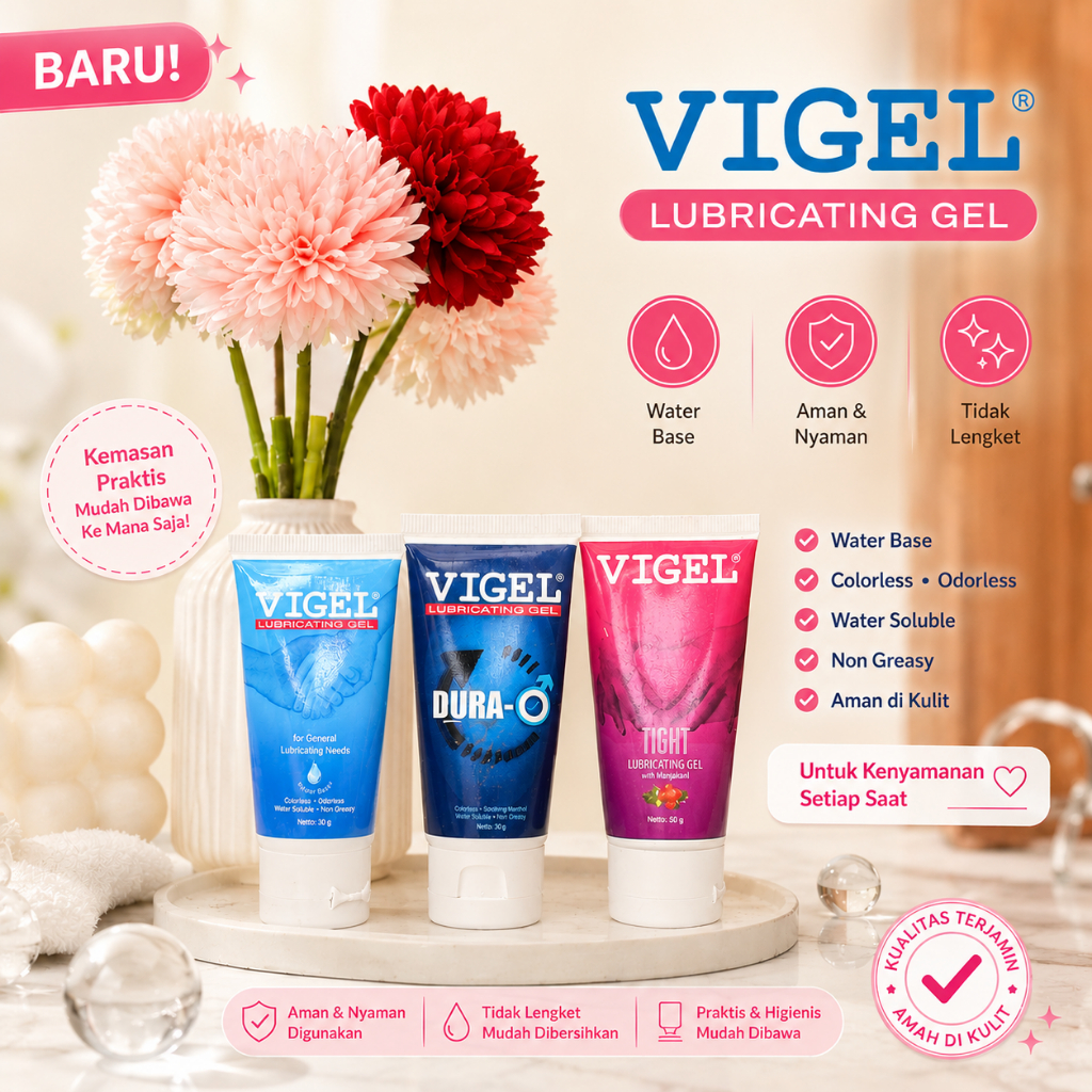 Vigel Lubricating Gel ALL VARIAN - Wangi Alami Bahan Herbal ORIGINAL BPOM
