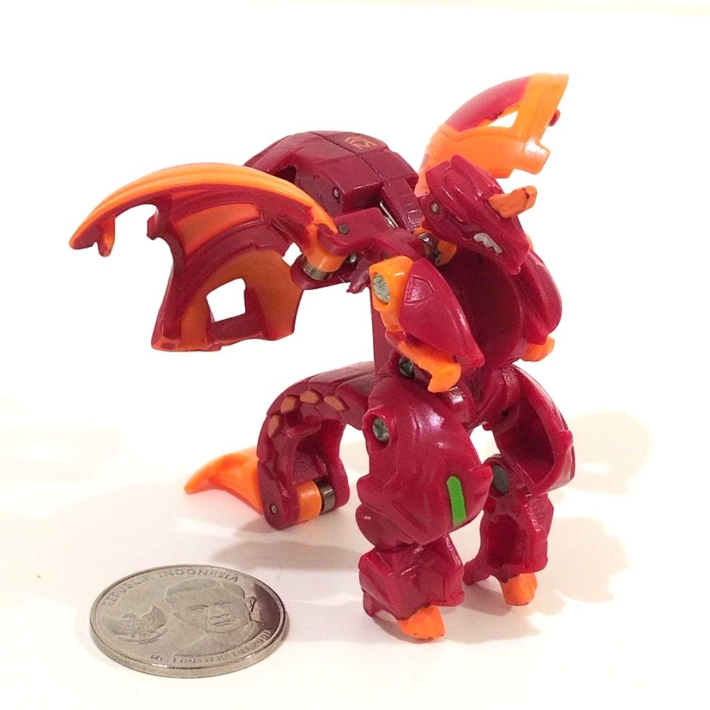 Figur Bakugan Pyrus Ultra Dragonoid – Mini Figure Original Color Like New +Bonus