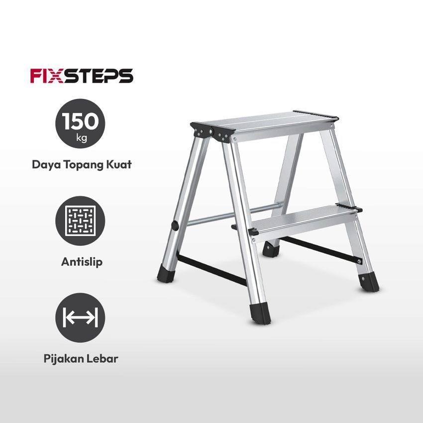 FIXSTEP 42 Cm Tangga Lipat Aluminium 2 Step Serbaguna