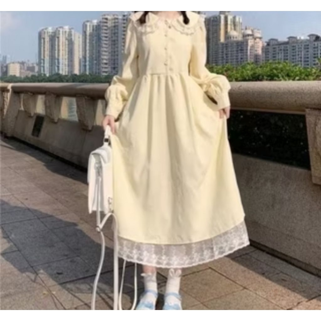 Gamis renda bawah