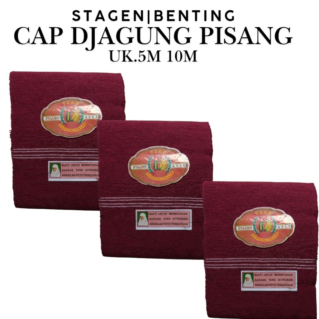 Benting 10meter | kendit | stagen cap djagung pisang asli | benting cap djagung pisang | ikat perut 