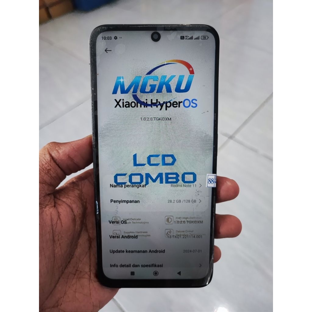 mesin redmi note 11 4/128 + unit