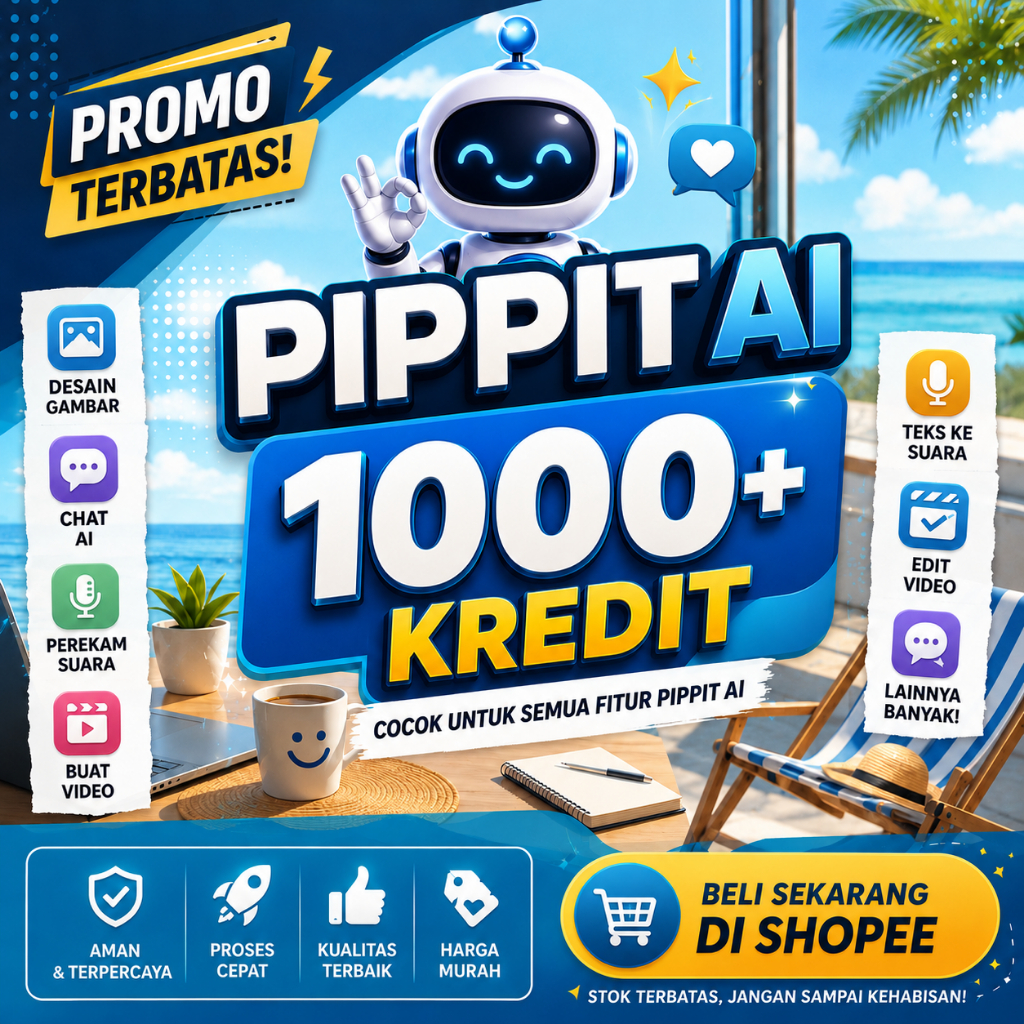 Pippit AI 1000+ Kredit Garansi 1 Bulan