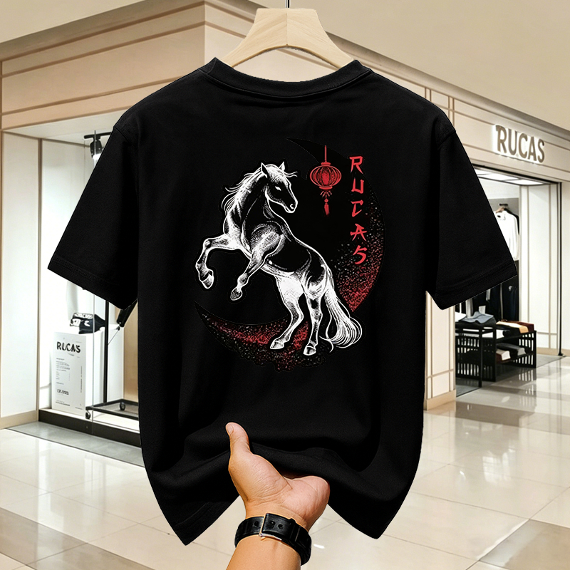 Kaos RUCAS Pria Wanita Katun 100% 24S Premium Year of Horse Limited Edition Unisex T-Shirt Adem Nyam