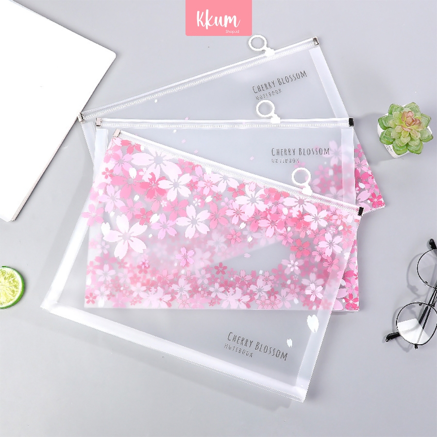 Map A4 zipper/ Map file sleting import cute/ Folder dokumen