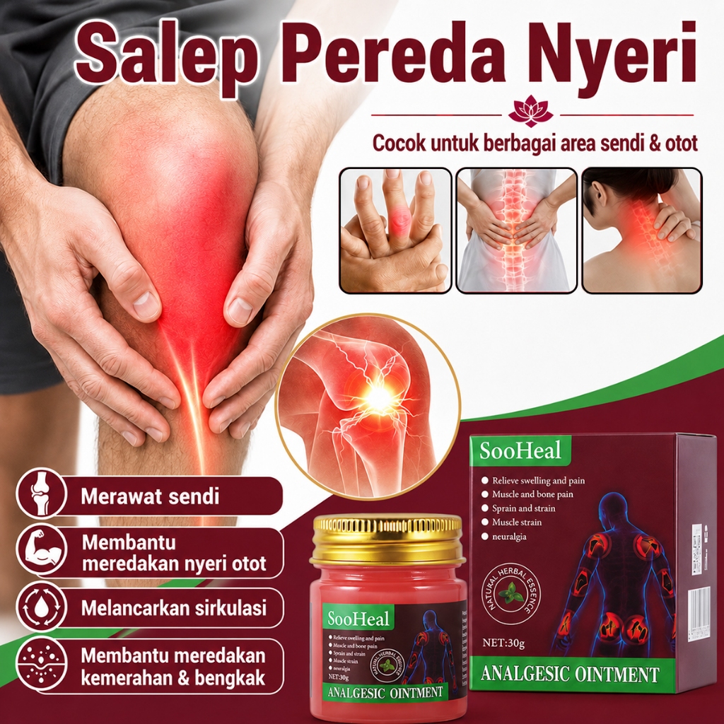 Salep nyeri otot dan sendi,Salep nyeri sendi,krim nyeri sendi,30g,Meredakan bengkak & nyeri cepat,Me