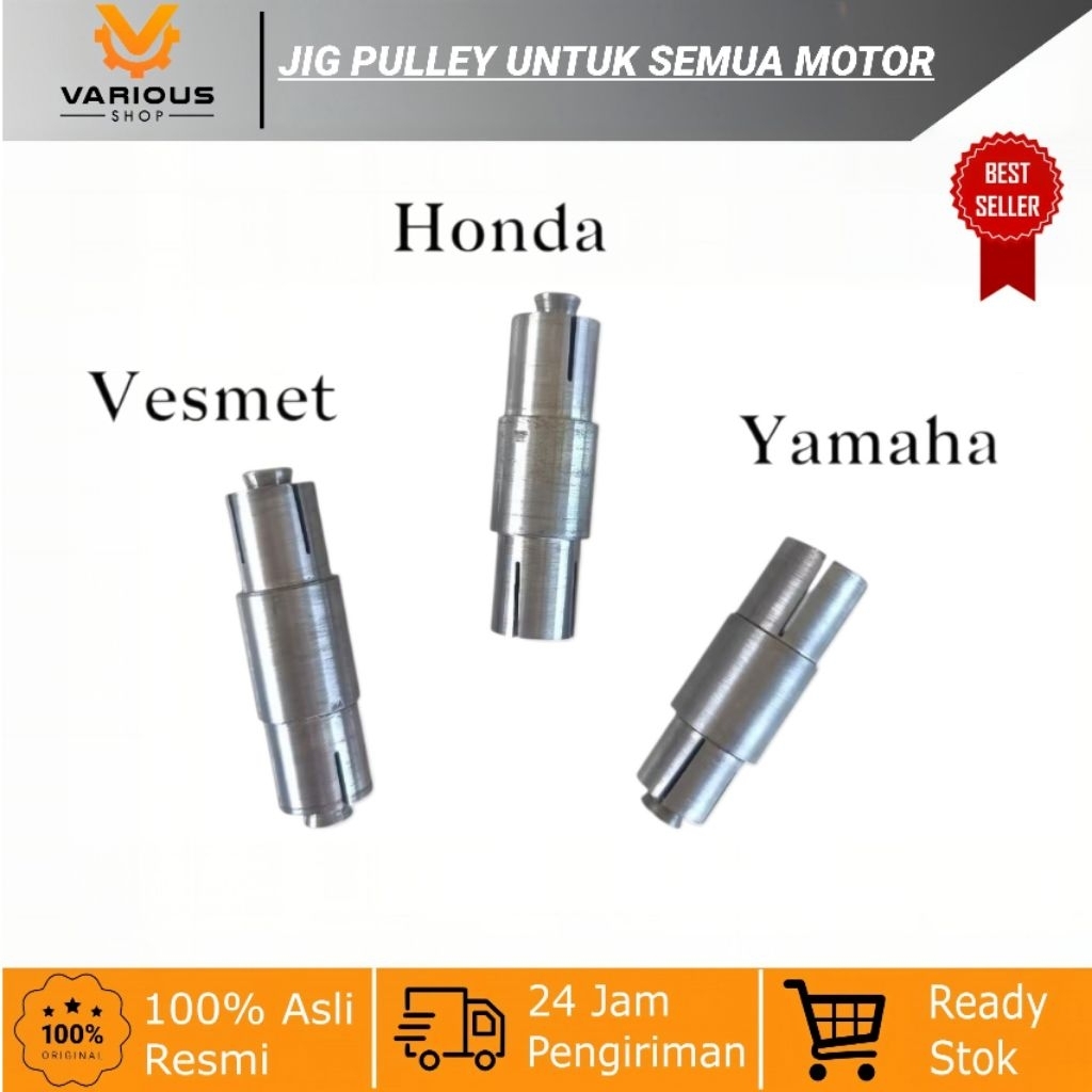 Jig Bubut Pully Motor Matic Presisi | Alat Bantu Mesin Bubut untuk Semua Matic
