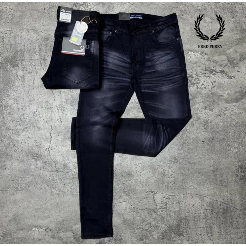 promo celana jeans panjang stred FREAD PERRY denim / jeans impor stret pria terlaris / jeans PHILIPP
