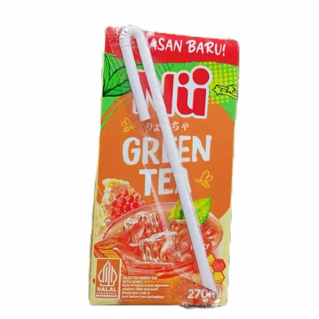 Nu Green Tea kemasan kotak rasa Madu 270ml jual 1 dus isi 24 kotak / Nu green Tea kemasan baru
