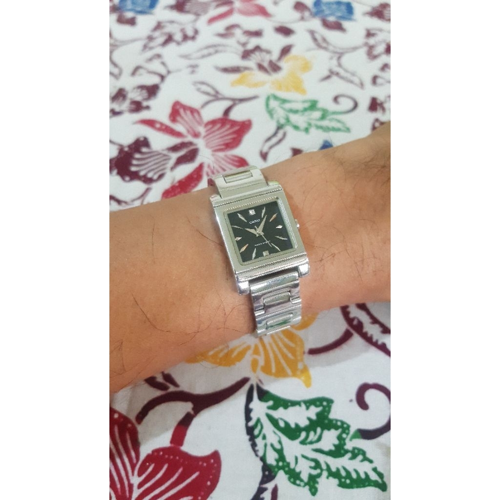 jam tangan casio ltp-1237 dress watch casio tank