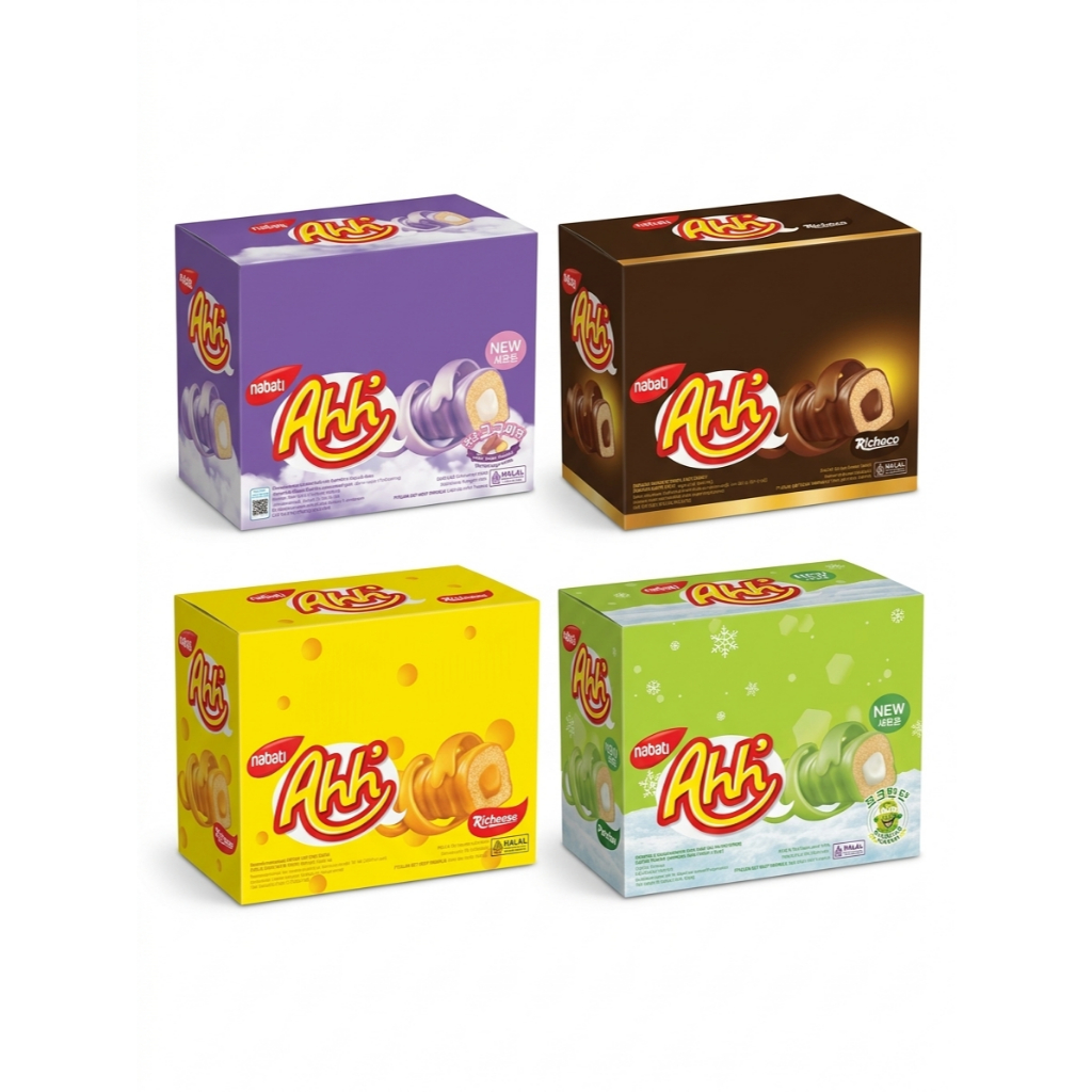 ( BERKAH ) Nabati AHH Richeese Richoco Box All Varian Rasa Ahh Coklat Ahh Keju Triple Cheese Snack C