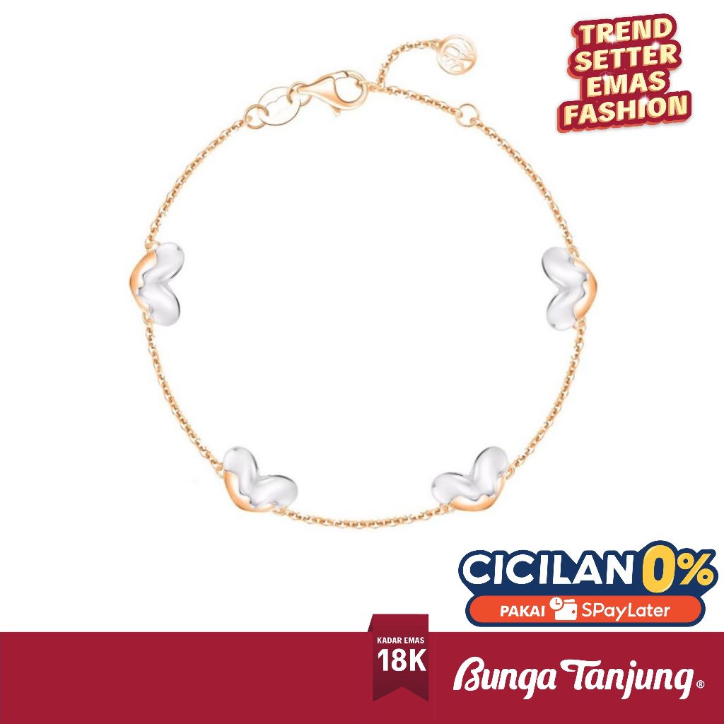 GELANG GOLDEN LOVE MELTS B - SDW GOLD - EMAS 18K BUNGA TANJUNG GOLD