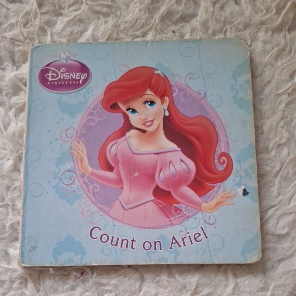 Buku Anak PRELOVED Count on Ariel Disney Princess Hard Cover Hard Pages Full Color