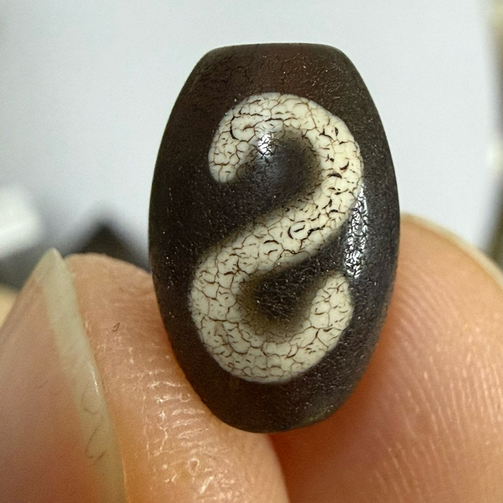 Tibetan Dzi Small Bead, Old, Premium, Blessing