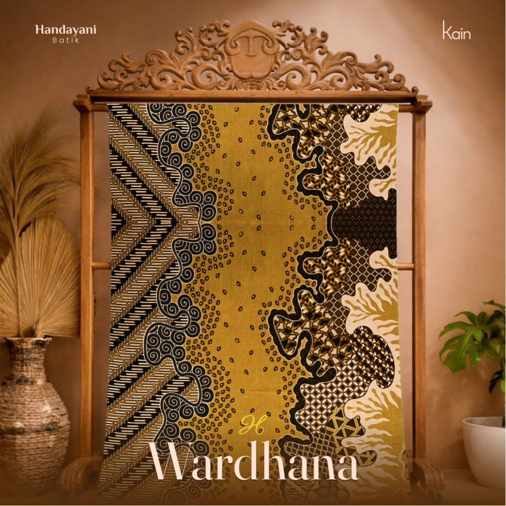 Kain Batik Motif Tenun Warna Merah Maroon Bahan Katun | MOTIF WARDHANA | HNDYN BATIK