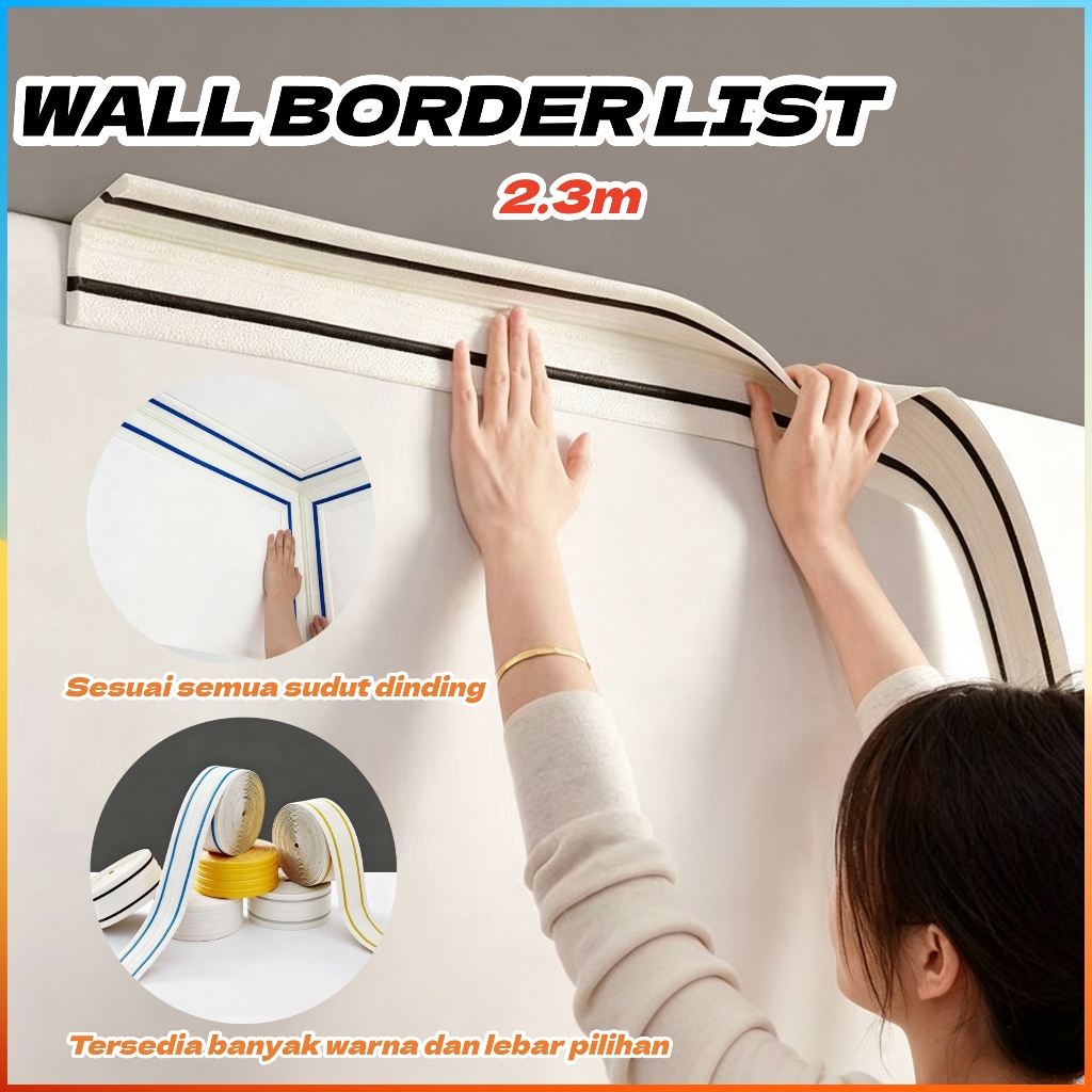 Wallpaper Foam List Foam 3D / 230cm Wallpaper List Border Foam Stiker List Profil Border Foam Stiker